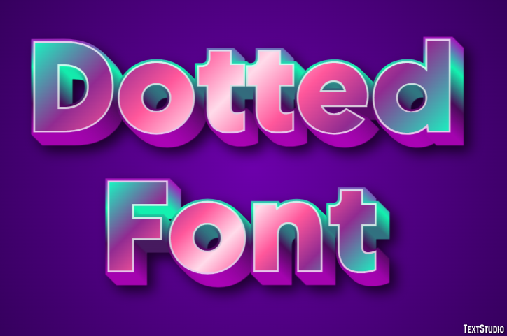 Dotted Font Efeito de texto