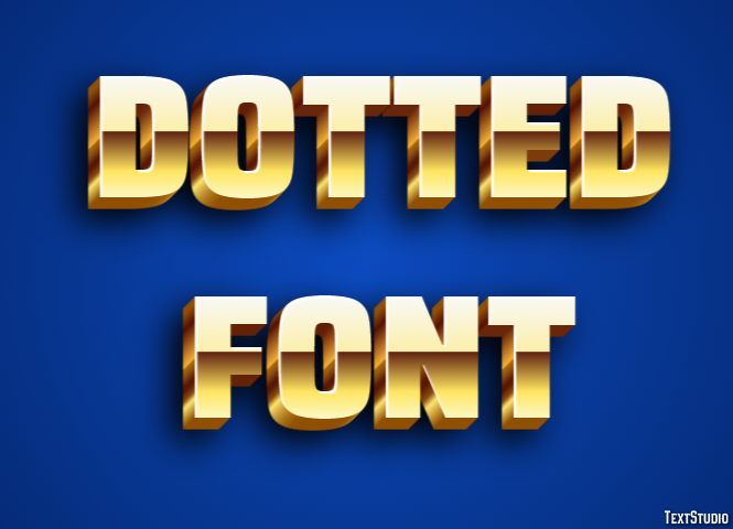 Dotted Font Metin Efekti