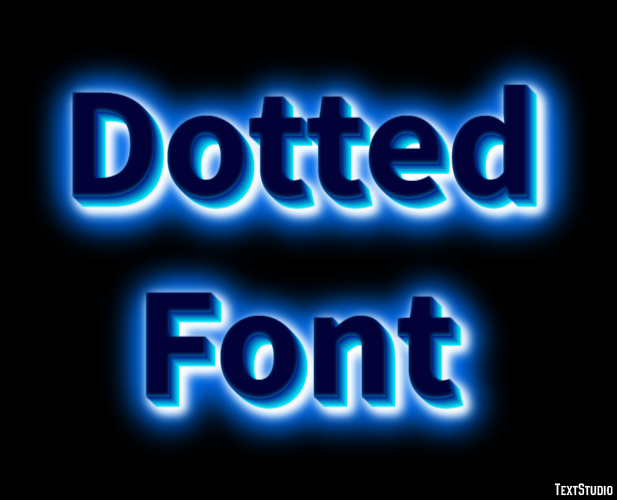 Dotted Font Effetto testo