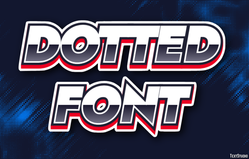 Dotted Font Effetto testo