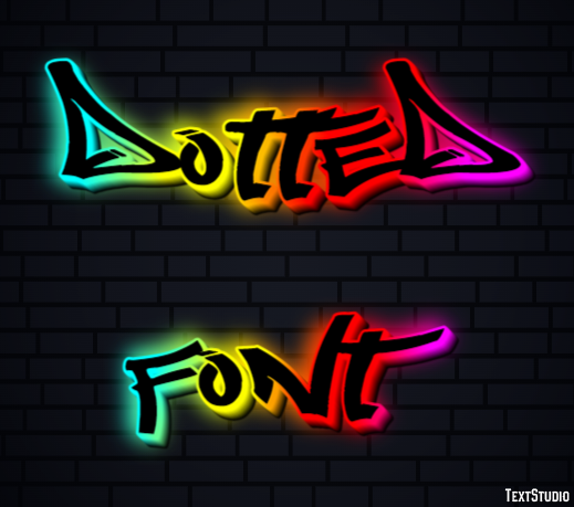 Dotted Font Effetto testo