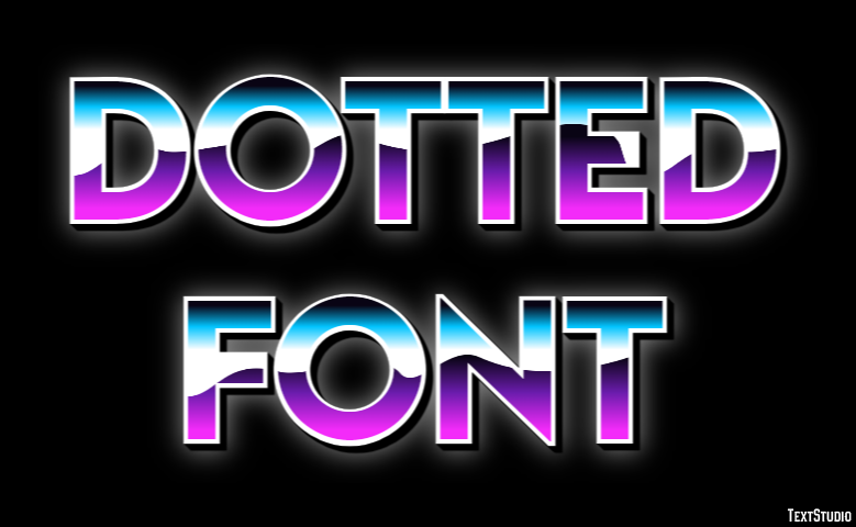 Dotted Font Effetto testo