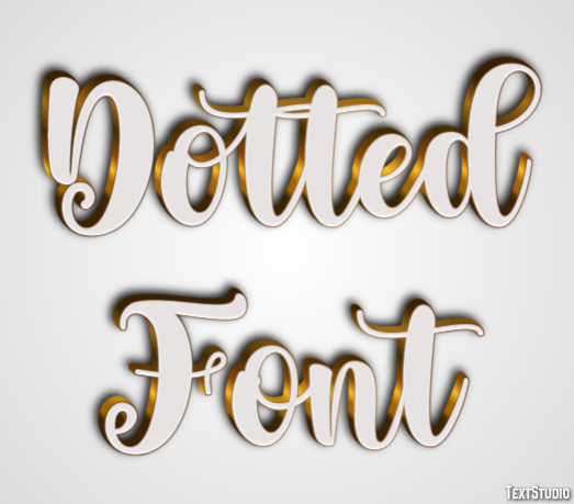 Dotted Font Effetto testo
