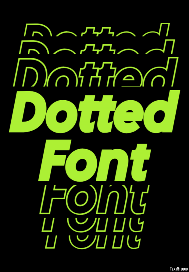 Dotted Font Effetto testo