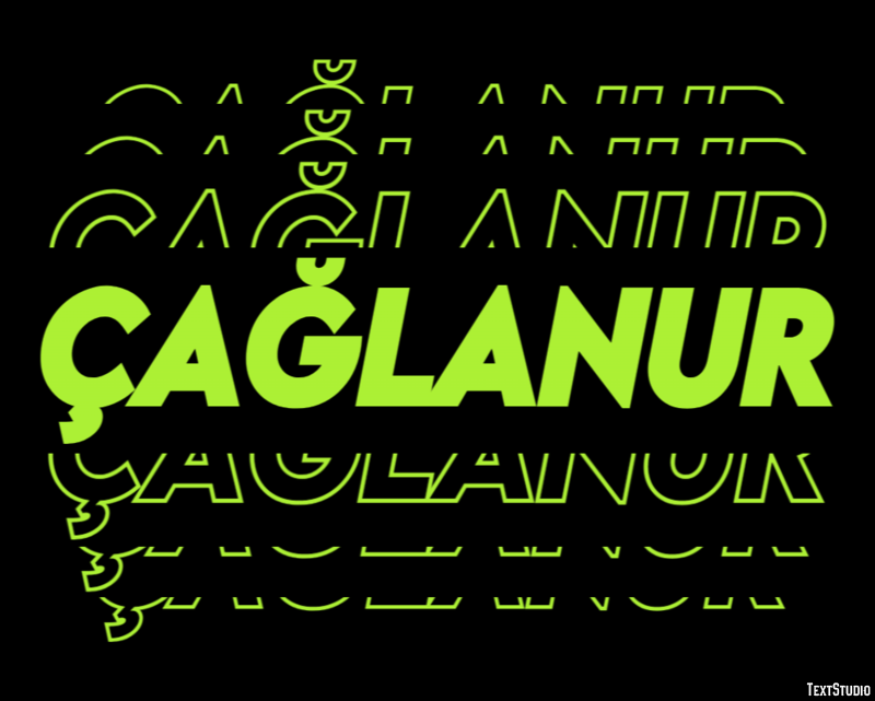 Çağlanur Efeito de texto