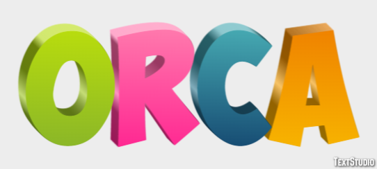 Orca Efecto de texto
