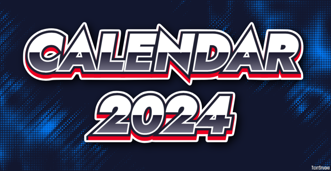 Calendar 2024 Effetto testo