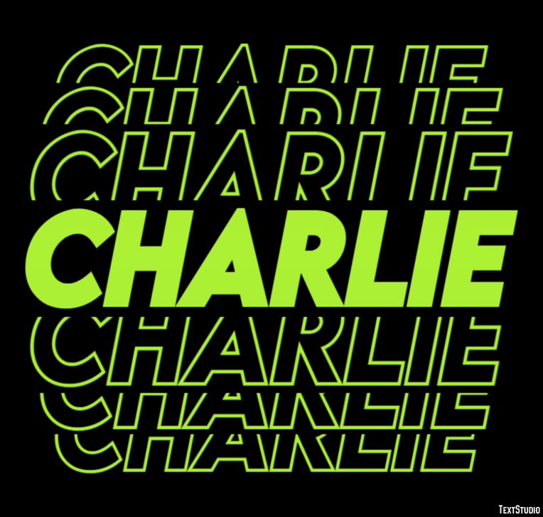 Charlie Efeito de texto