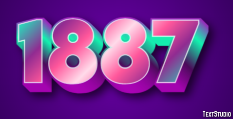 1887 Text Effect