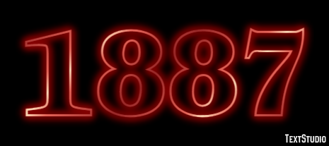 1887 Text Effect