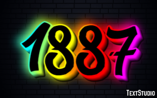 1887 Text Effect