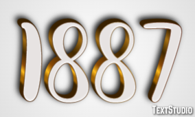 1887 Text effect