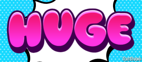 Huge Text effect
