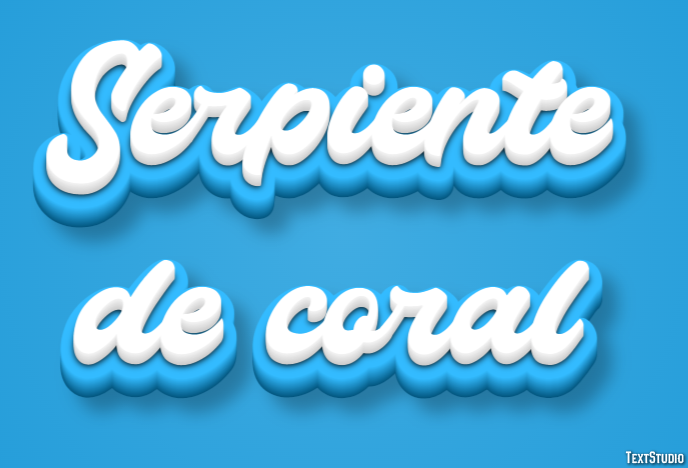 Serpiente de coral Efecto de texto