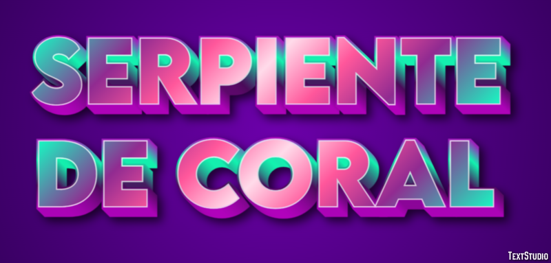 Serpiente de coral Efecto de Texto