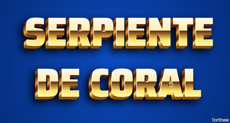 Serpiente de coral Efecto de Texto
