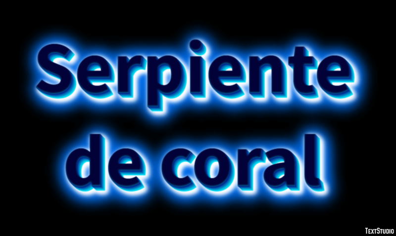 Serpiente de coral Efecto de texto