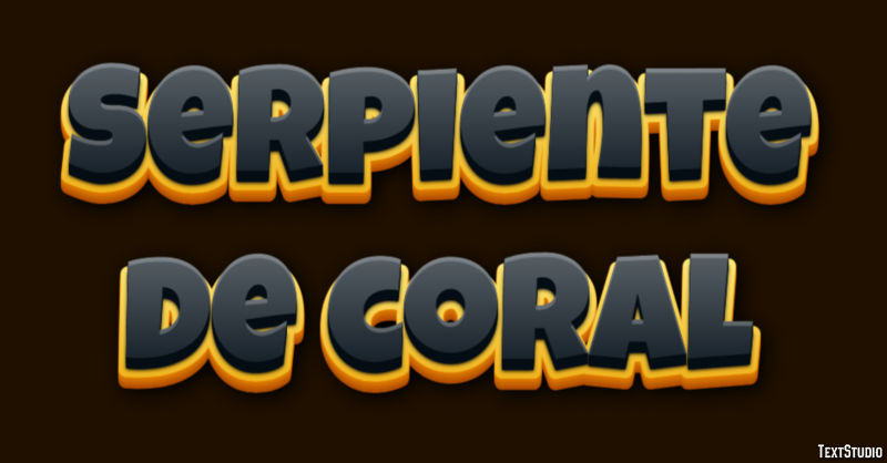 Serpiente de coral Efecto de texto