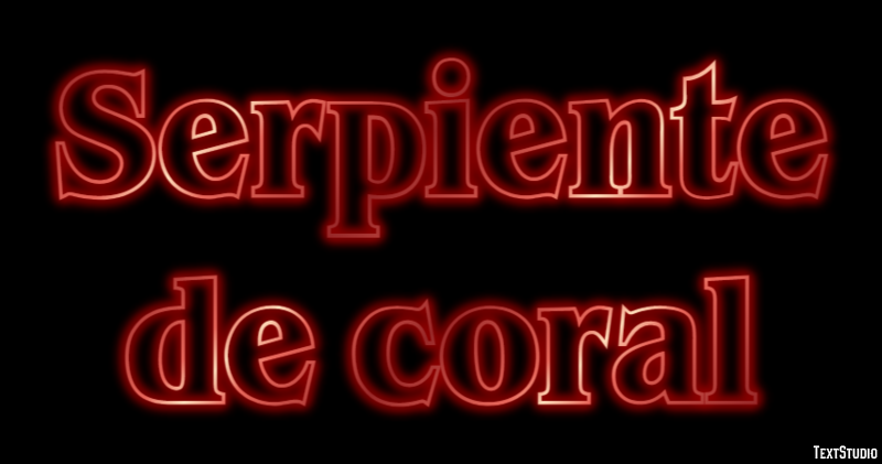 Serpiente de coral Efecto de Texto