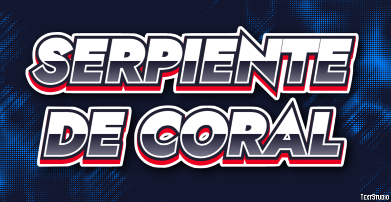 Serpiente de coral Efecto de Texto