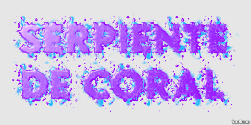 Serpiente de coral Efecto de Texto