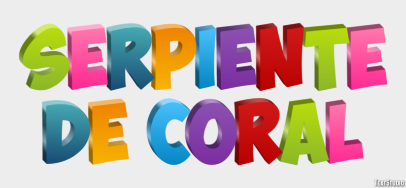 Serpiente de coral Efecto de Texto