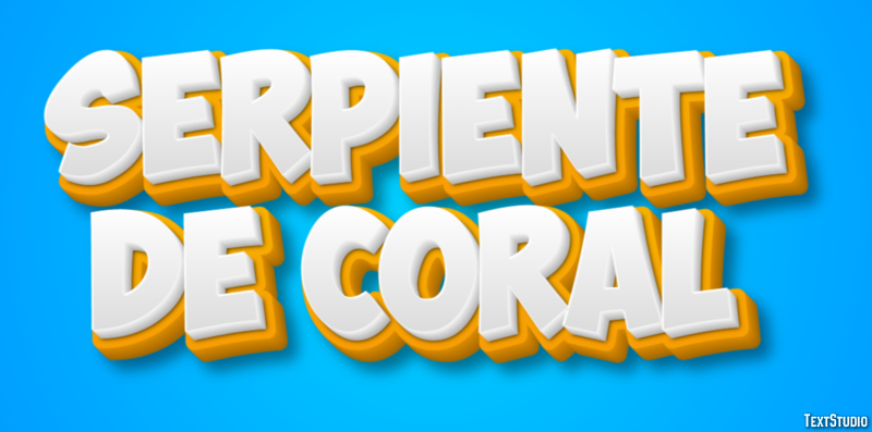 Serpiente de coral Efecto de texto