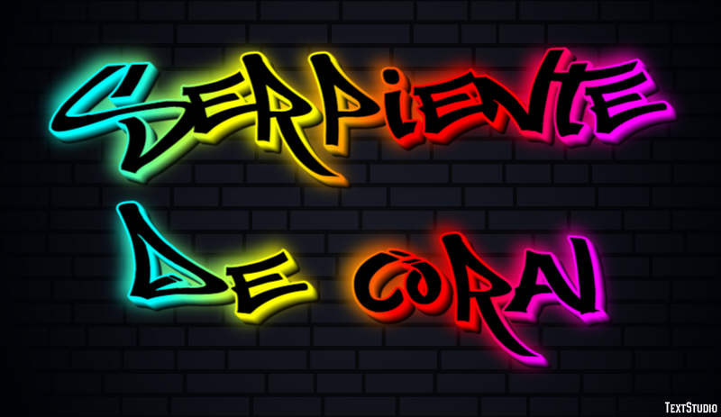 Serpiente de coral Efecto de Texto