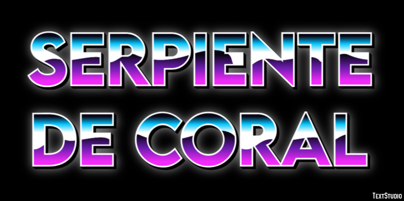 Serpiente de coral Efecto de texto
