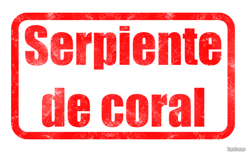 Serpiente de coral Efecto de texto