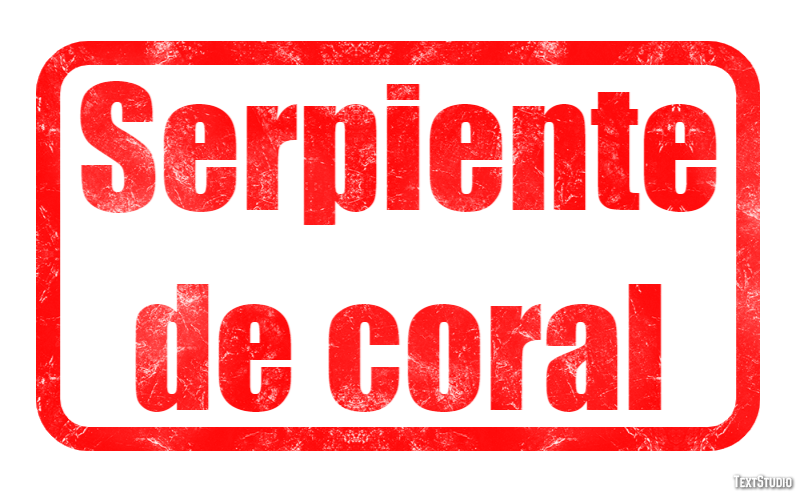 Serpiente de coral Efecto de Texto
