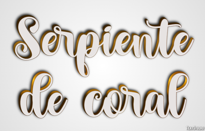 Serpiente de coral Efecto de Texto