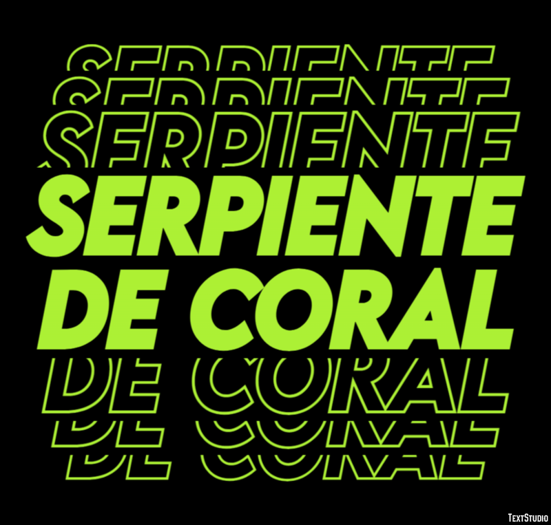 Serpiente de coral Efecto de texto