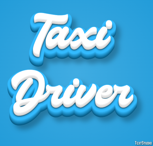 Taxi Driver Tekst Effect