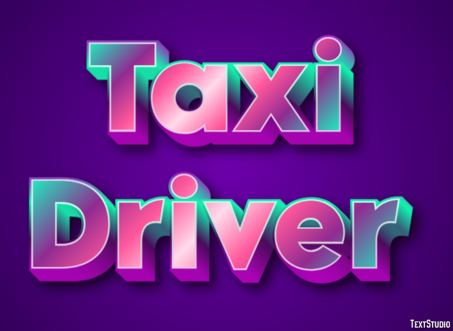 Taxi Driver Tekst Effect