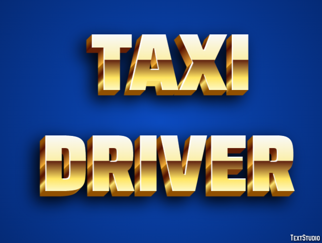 Taxi Driver Text Effect