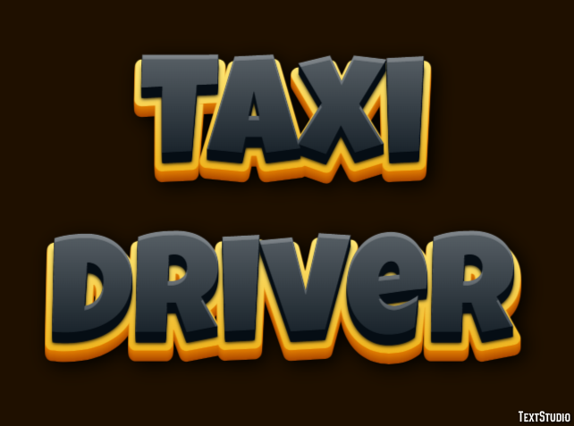 Taxi Driver Text Effect