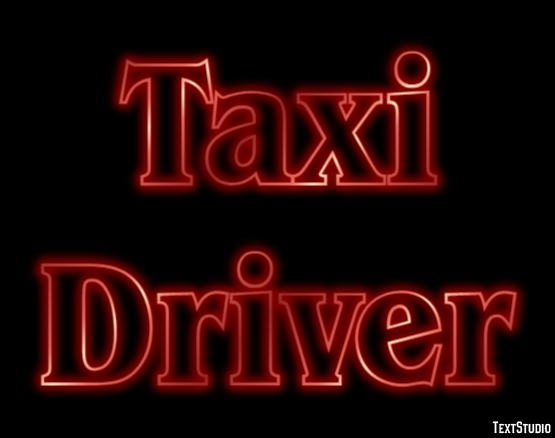 Taxi Driver Tekst Effect