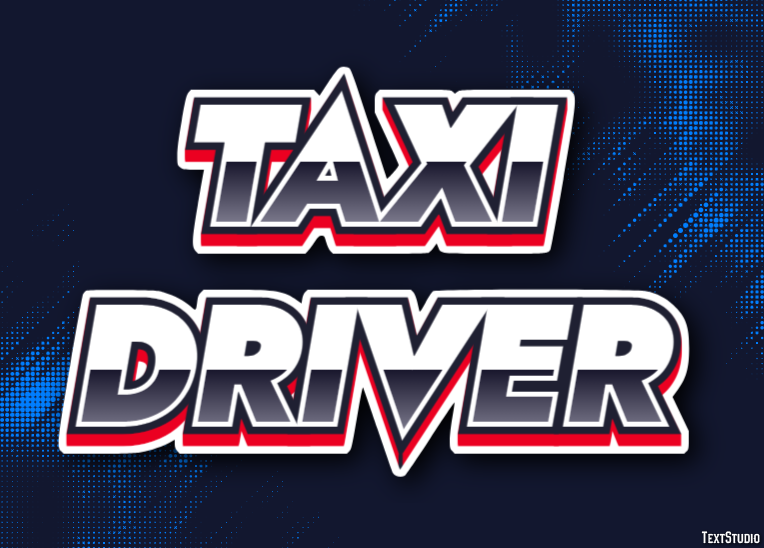 Taxi Driver Tekst Effect