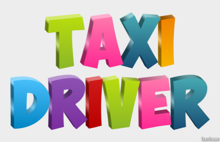Taxi Driver Tekst Effect