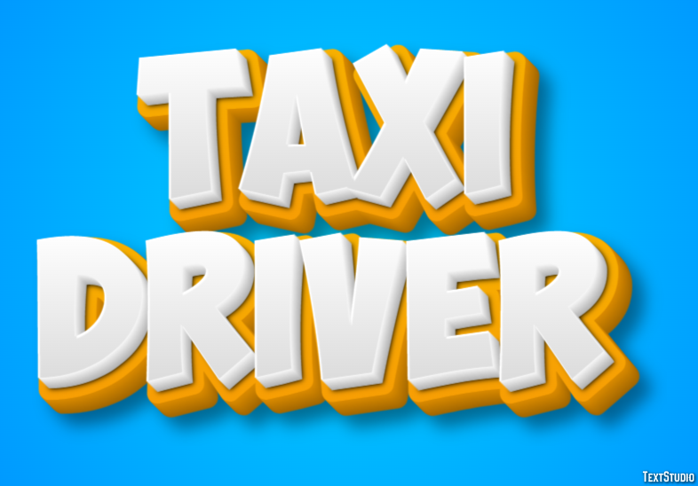 Taxi Driver Text Effect
