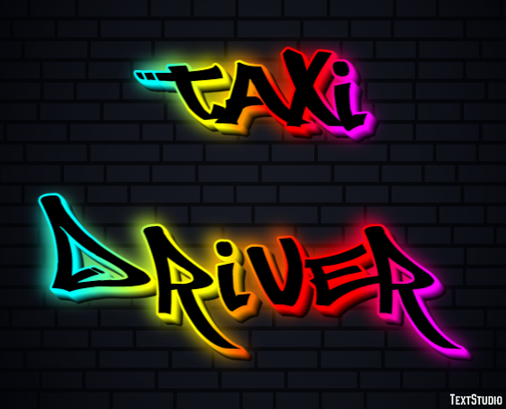 Taxi Driver Tekst Effect