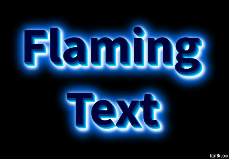 Flaming Text Tekst Effect