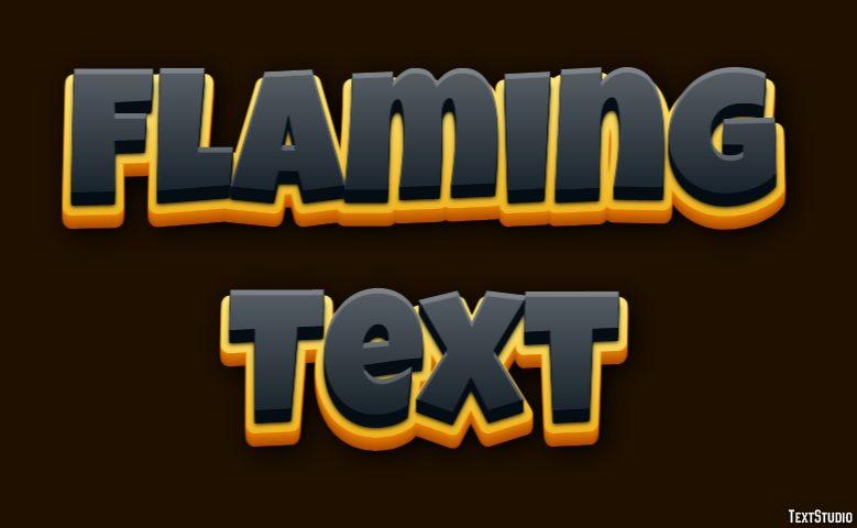 Flaming Text Эффект текста