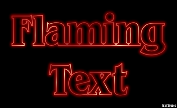 Flaming Text Эффект текста