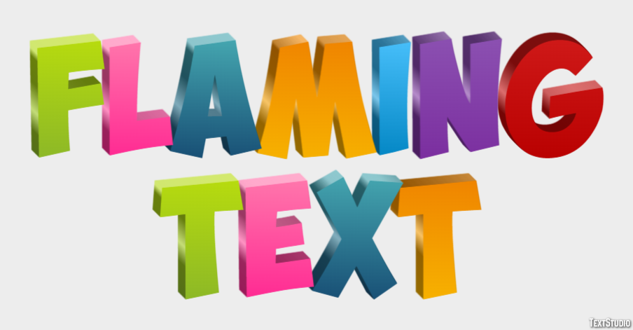 Flaming Text Эффект текста