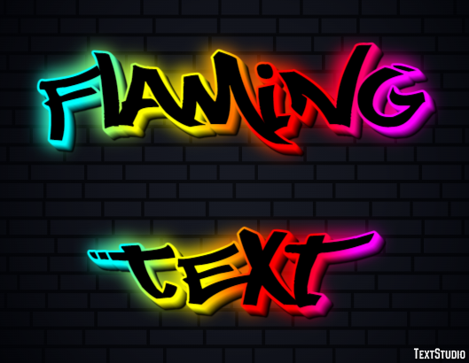 Flaming Text Efekt tekstowy