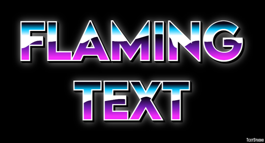 Flaming Text Эффект текста