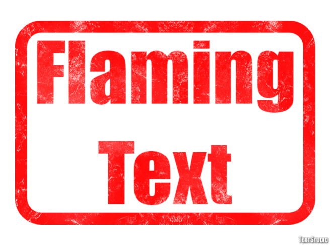 Flaming Text Effetto testo