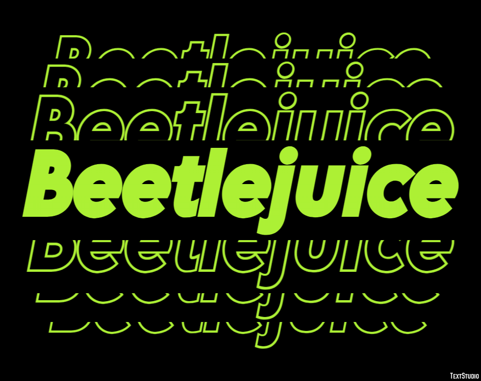 Beetlejuice Efeito de texto